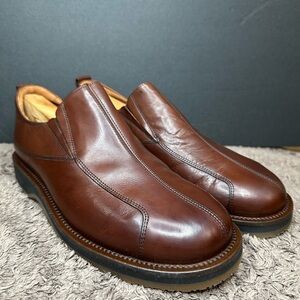 JOHNSTON E MURPHY Brown Leather Slip-On Shoes